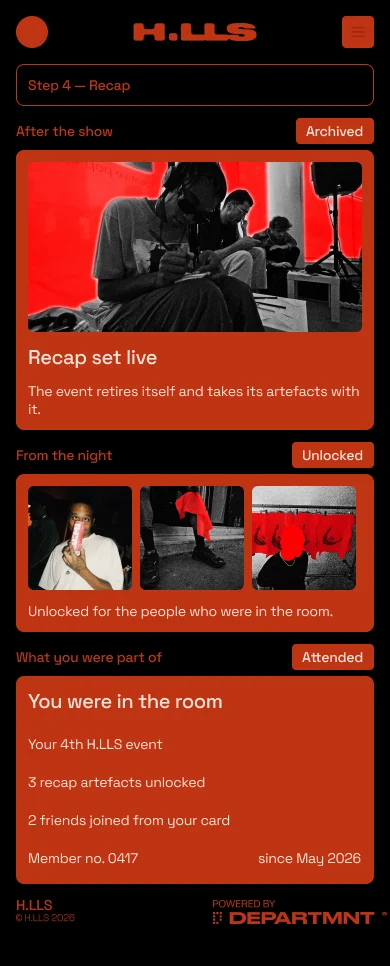 H.LLS Portal: the recap after the show