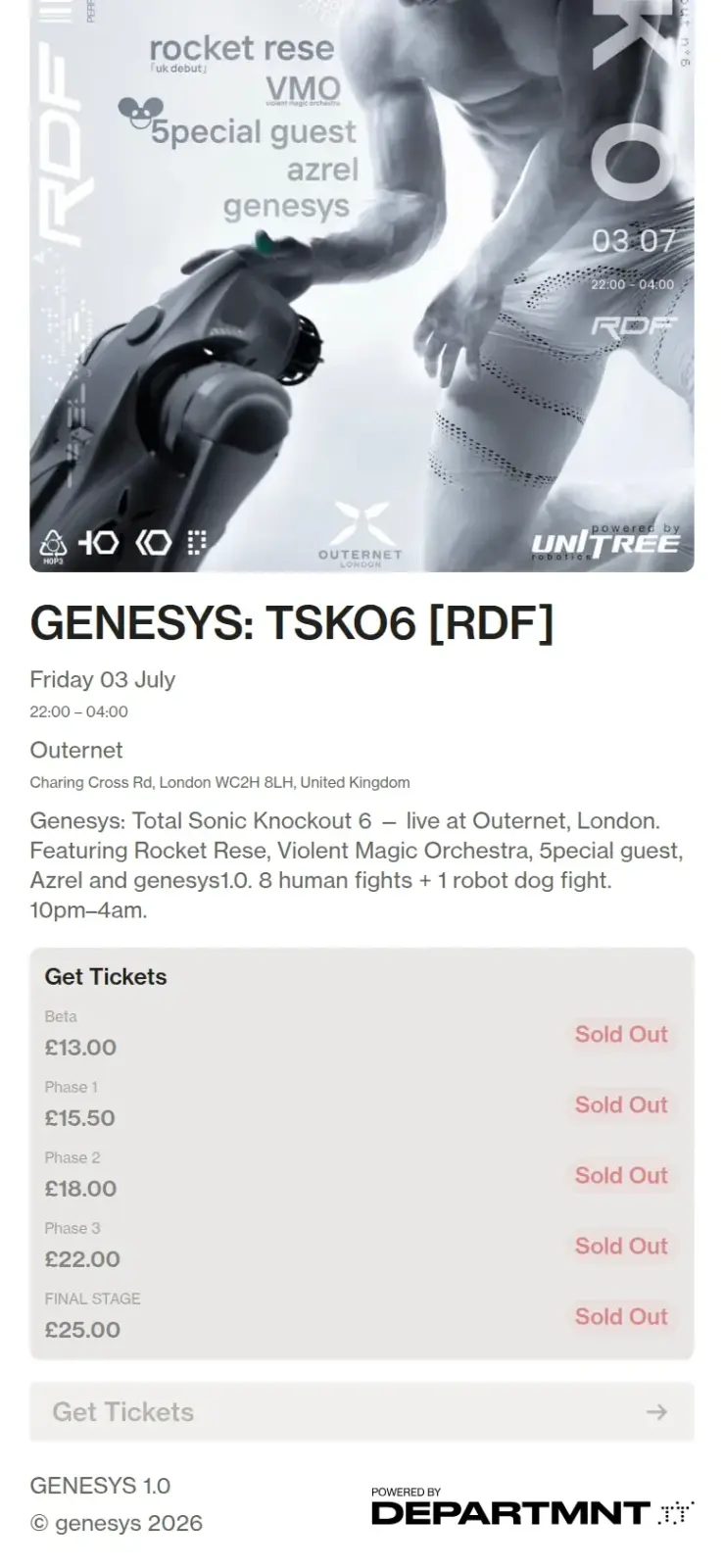Genesys: phased tickets