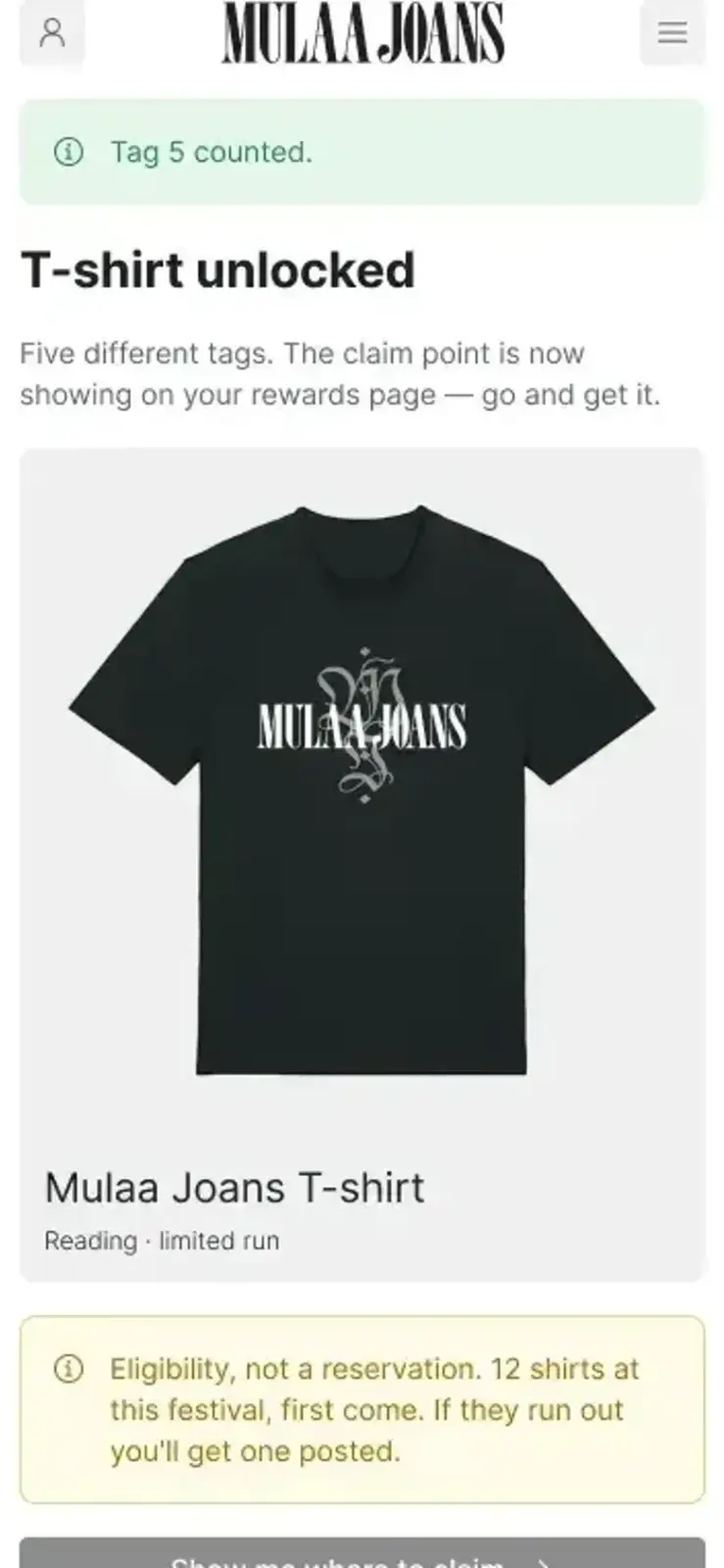 Reading and Leeds hunt: the T shirt