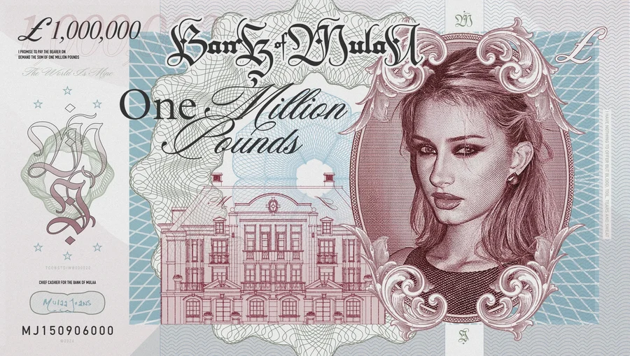 The custom format: a bank note with a tag inside