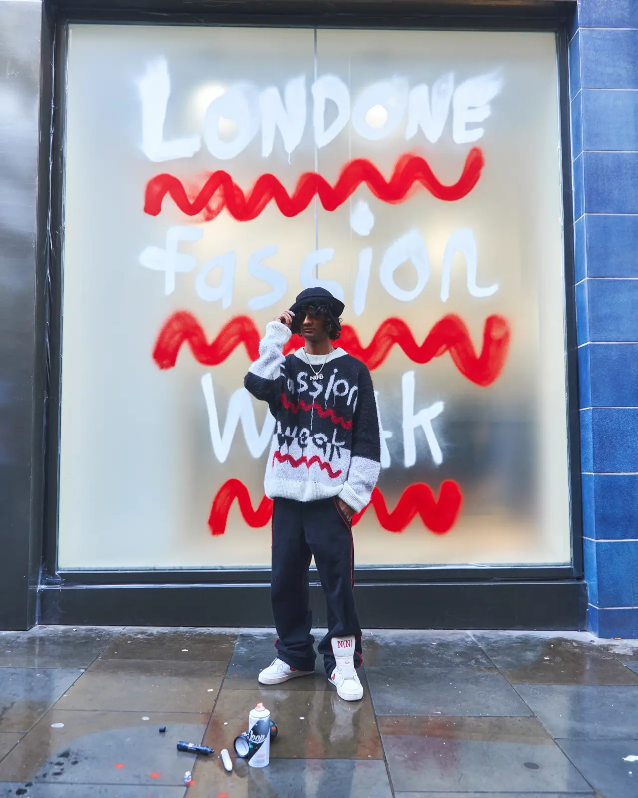 Navinder Nangla at the finished window