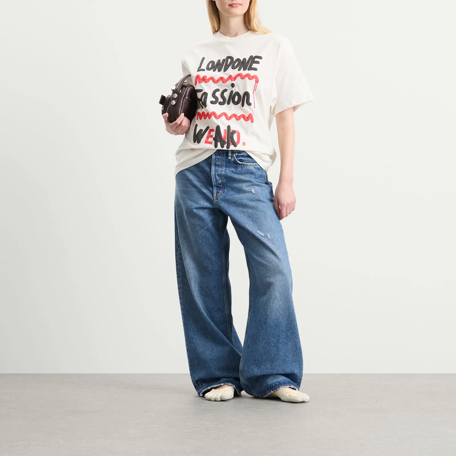 The END. tee, worn