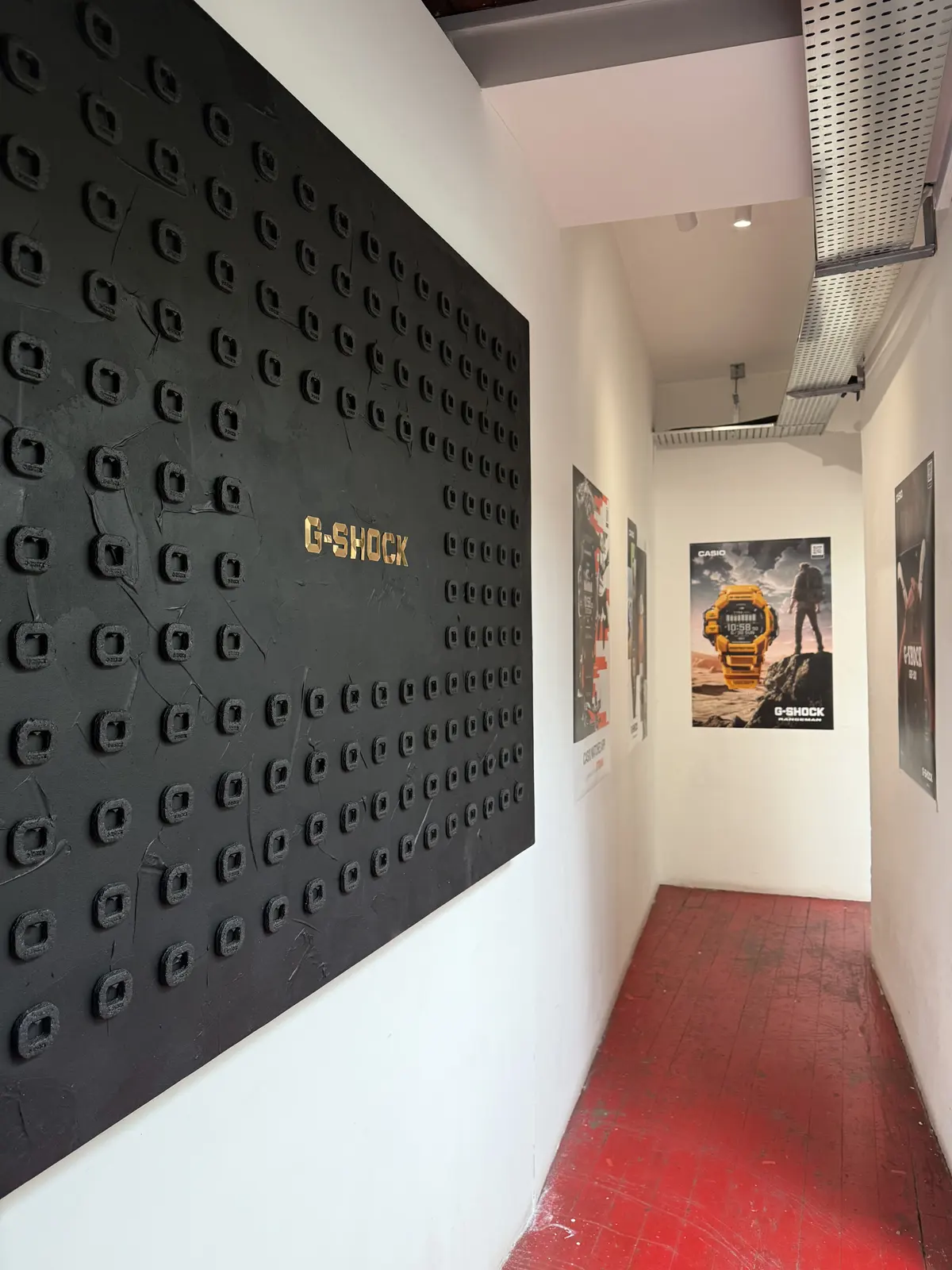 The wall, down the corridor