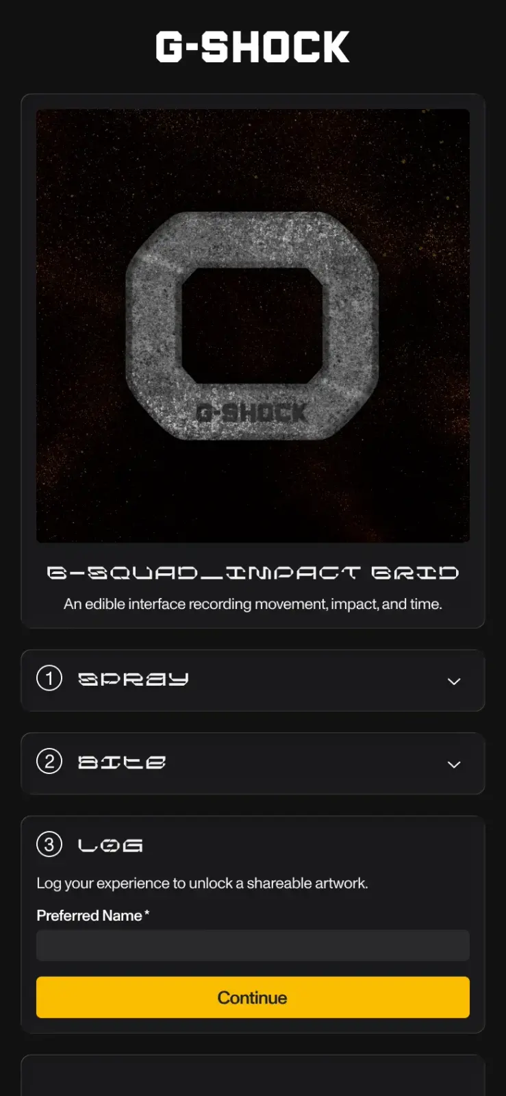 G-SHOCK: the landing
