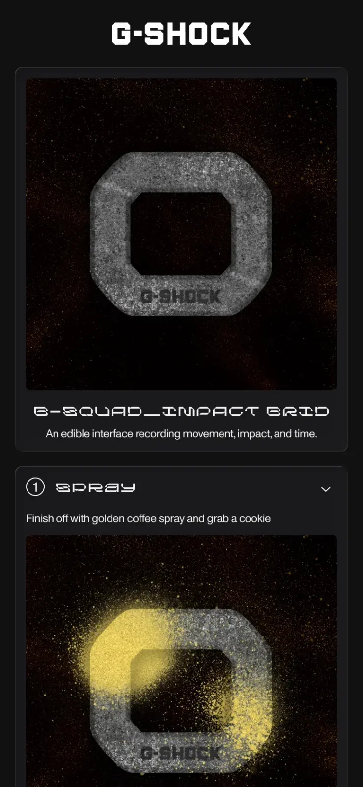 G-SHOCK Portal: the steps