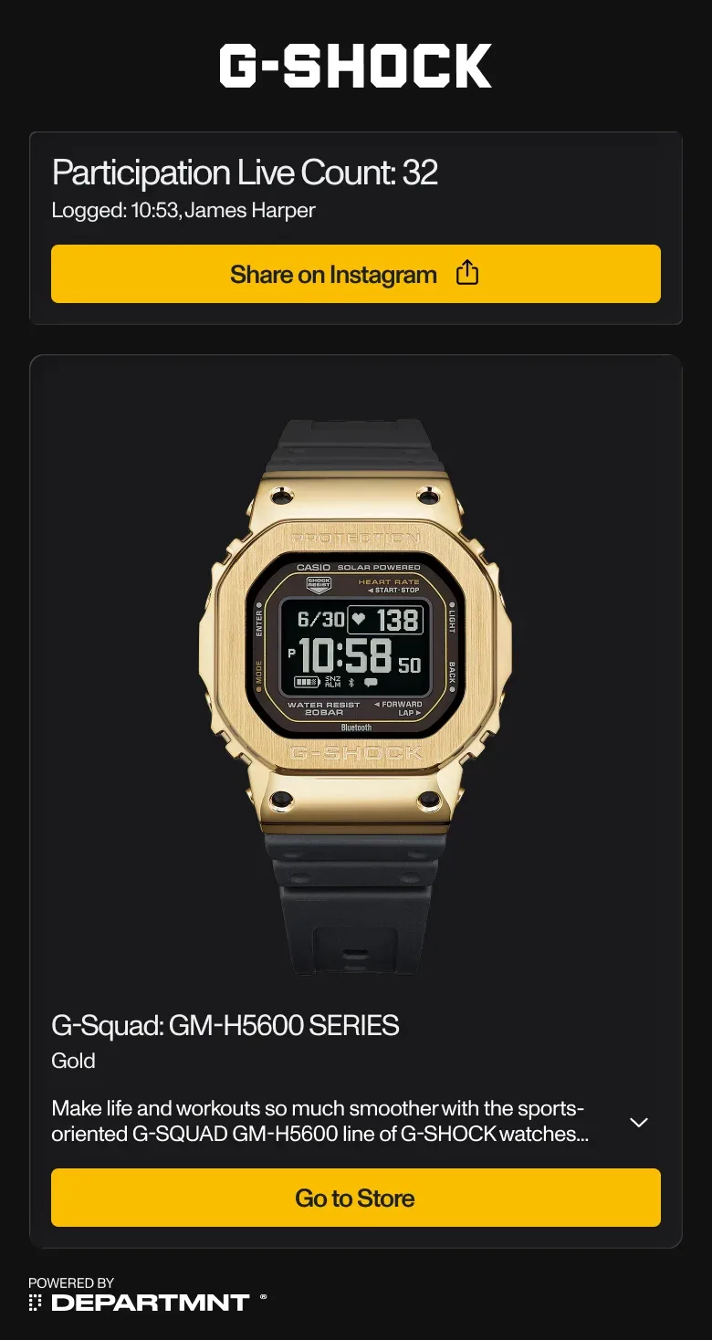 G-SHOCK: logged