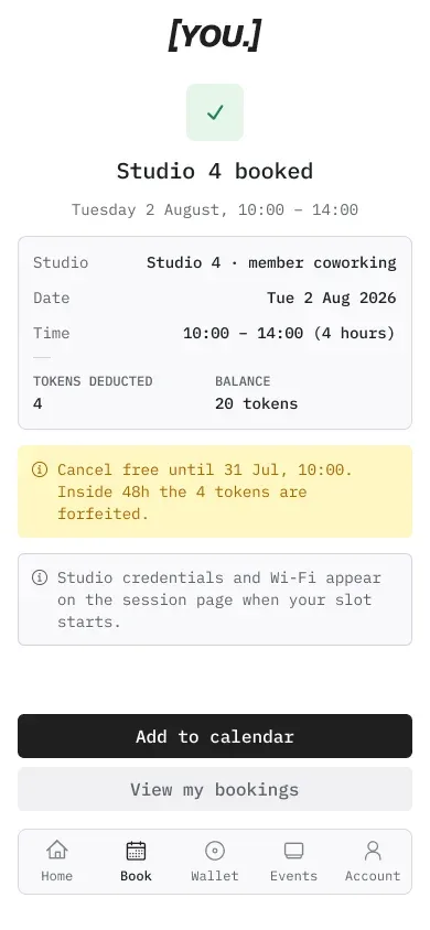 Members: booked