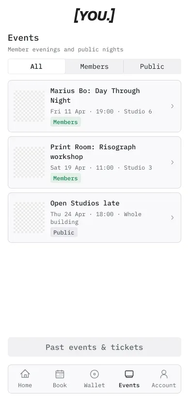 Members: events