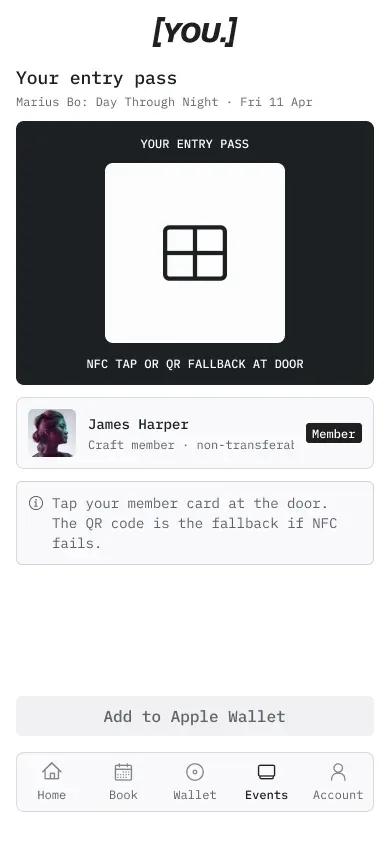 Members: the entry pass