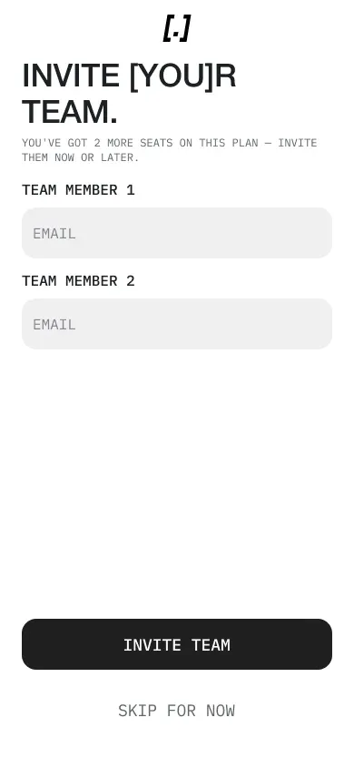 Members: invite the team