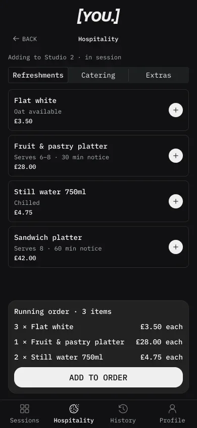 Production: hospitality to the floor